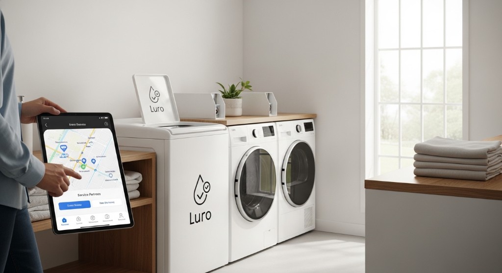 Luro app and modern laundry setup